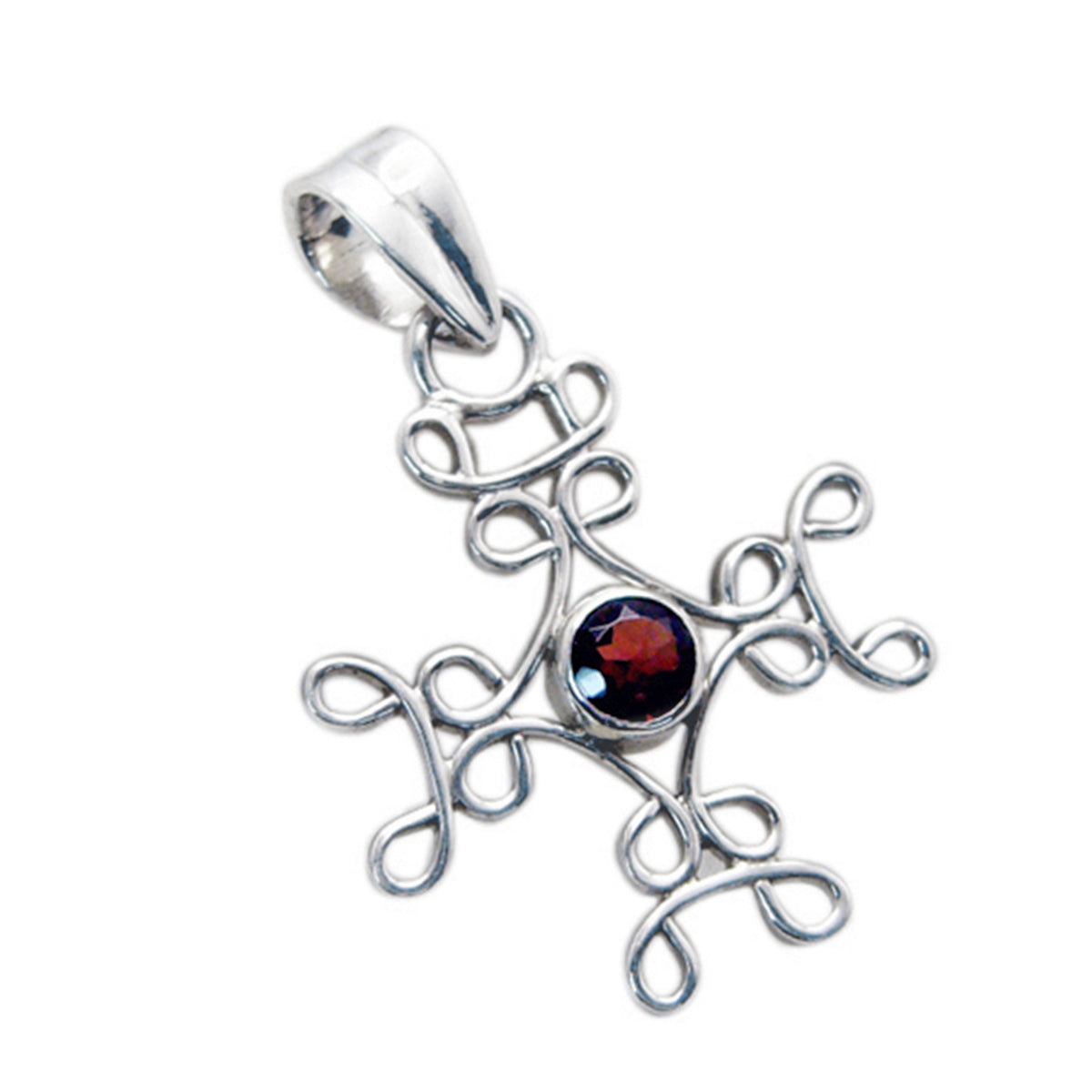 Bruna Red Rope-Wire Featherlight Pendant