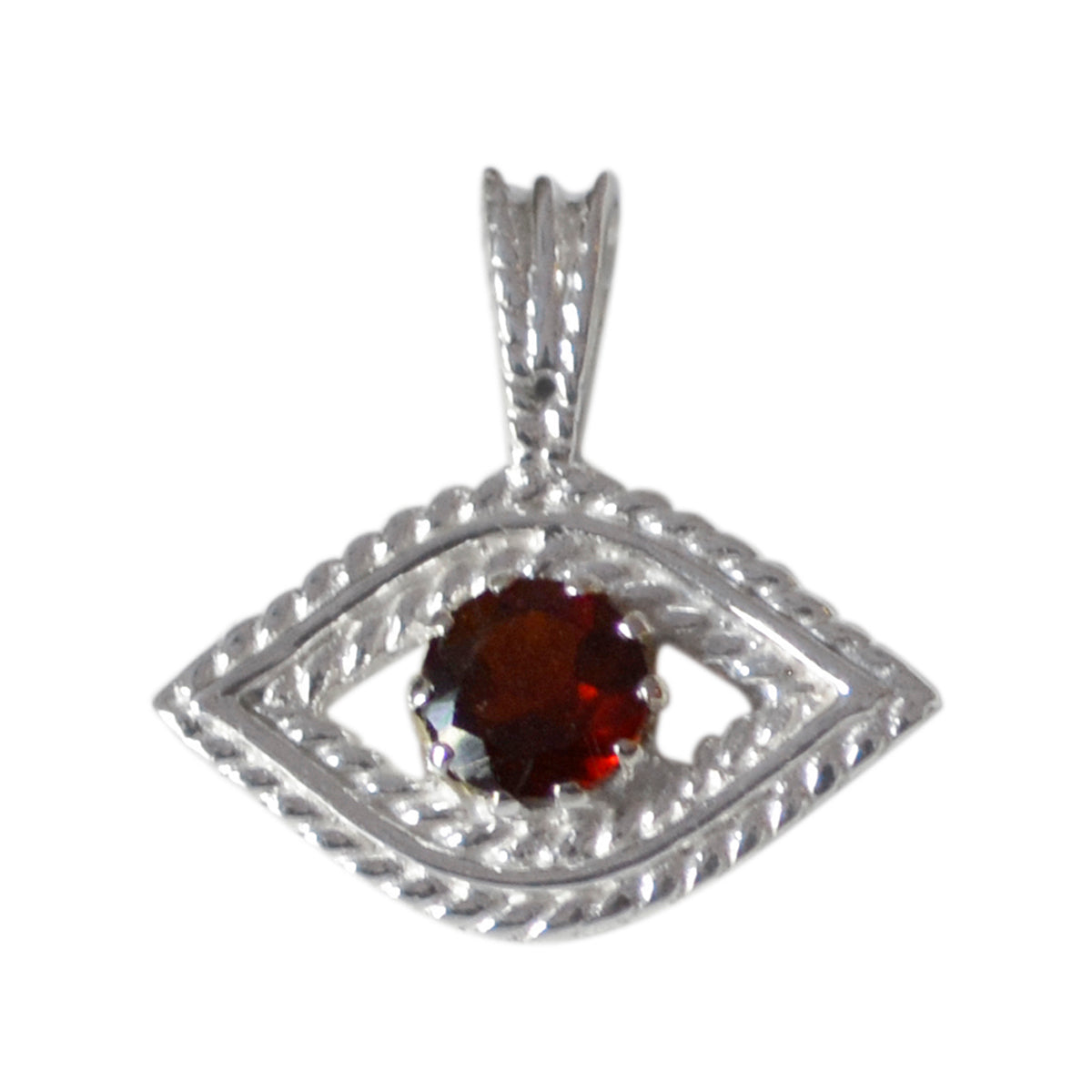 Camila Red Rope-Wire Featherlight Pendant Garnet Red Red