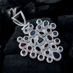 Isabel Red Rope-Wire Chunky Pendant