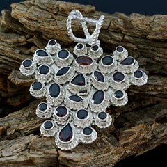 Isabel Red Rope-Wire Chunky Pendant