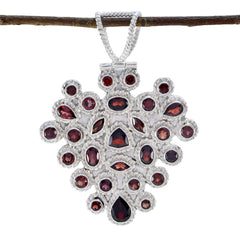 Isabel Red Rope-Wire Chunky Pendant Garnet Red Red