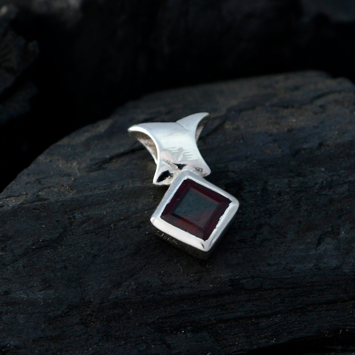 Wen Red Abstract Minimalist Pendant