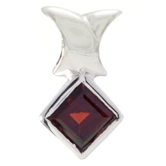 Wen Red Abstract Minimalist Pendant Garnet Red Red