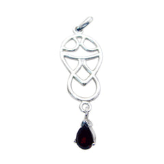 Aaliyah Red Abstract Featherlight Pendant Garnet Red Red