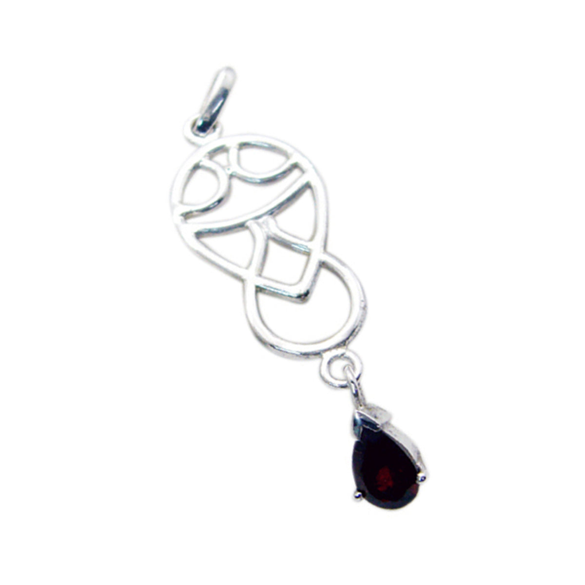 Aaliyah Red Abstract Featherlight Pendant