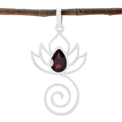 Daniela Red Rope-Wire Dainty Pendant Garnet Red Red