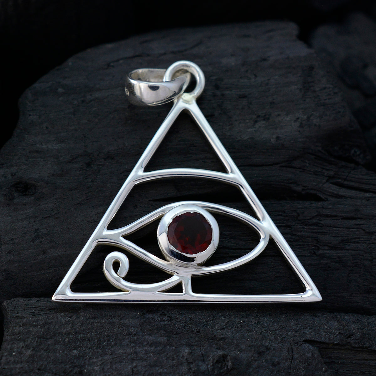 Florencia Red Rope-Wire Whisper-thin Pendant