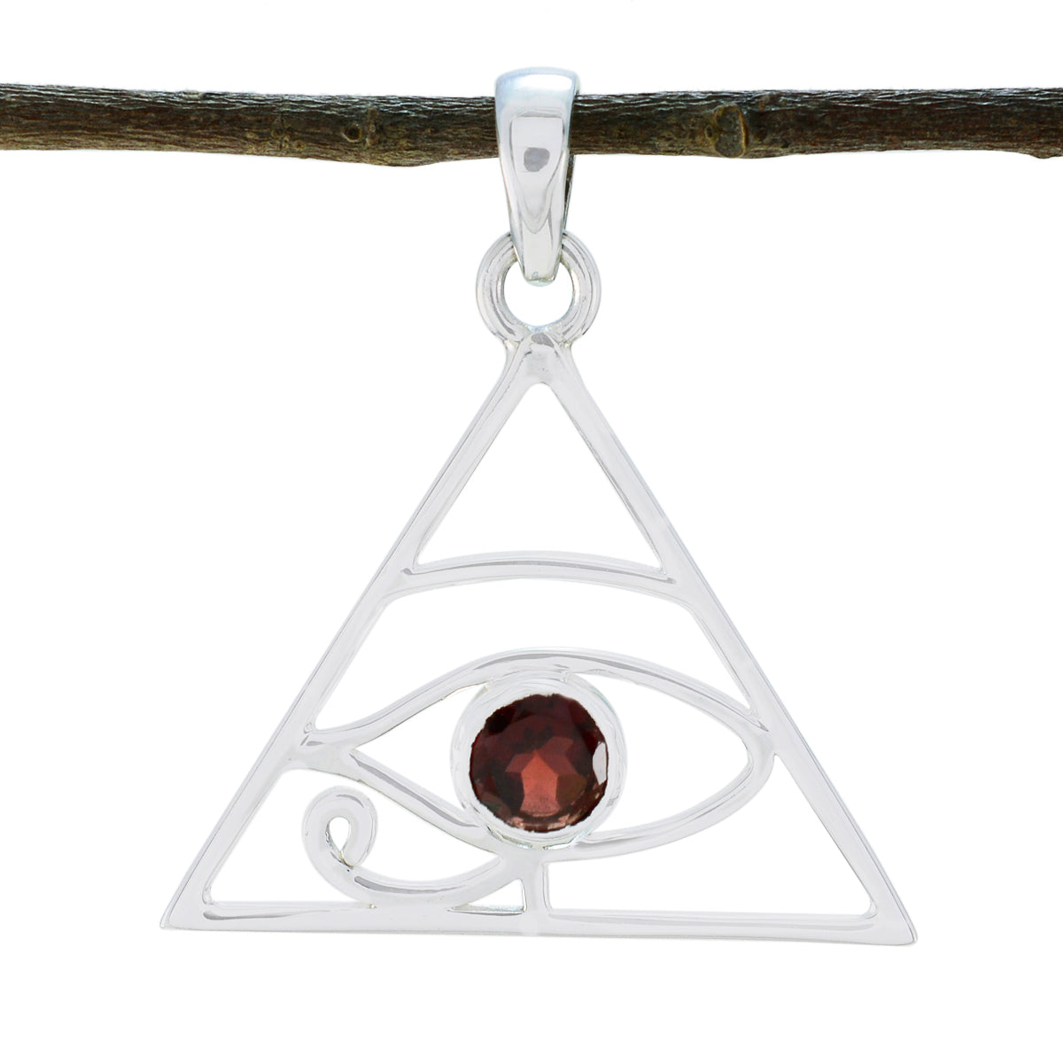 Florencia Red Rope-Wire Whisper-thin Pendant Garnet Red Red