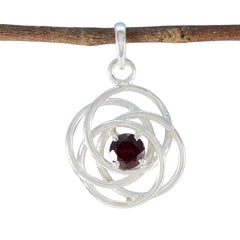 Savannah Red Art-Deco Dainty Pendant Garnet Red Red