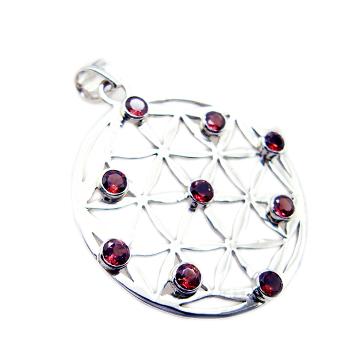 Freya Red Retro Statement Pendant