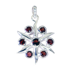 Lucia Red Luxurious Tiny Pendant Garnet Red Red