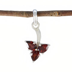 Chloe Red Heart Delicate Pendant Garnet Red Red