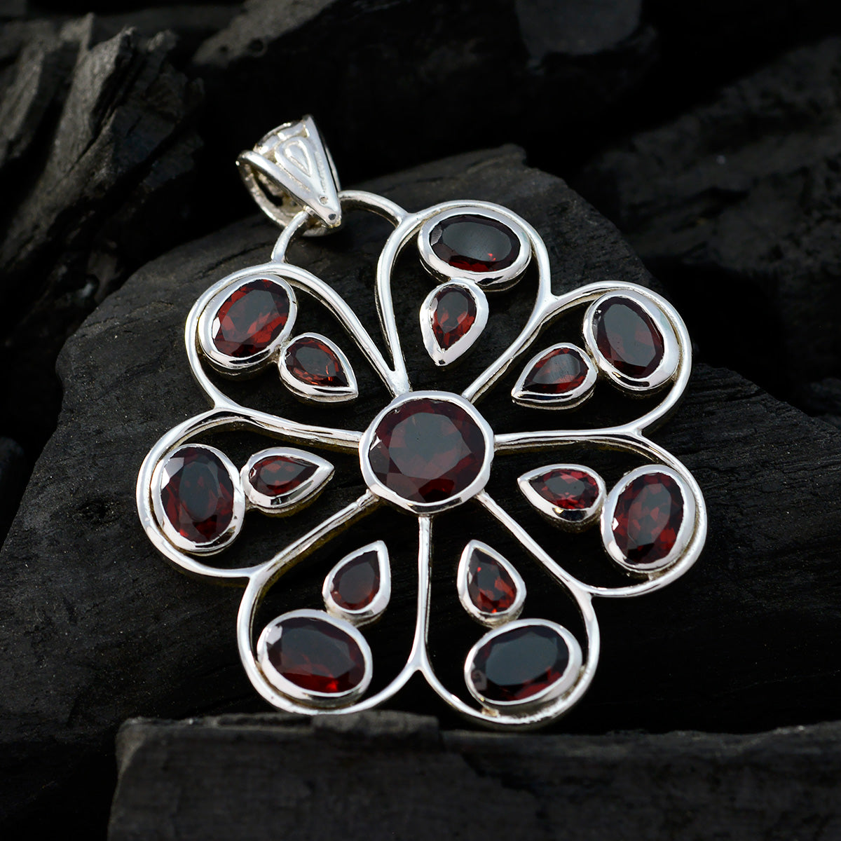 Mila Red Heart Statement Pendant