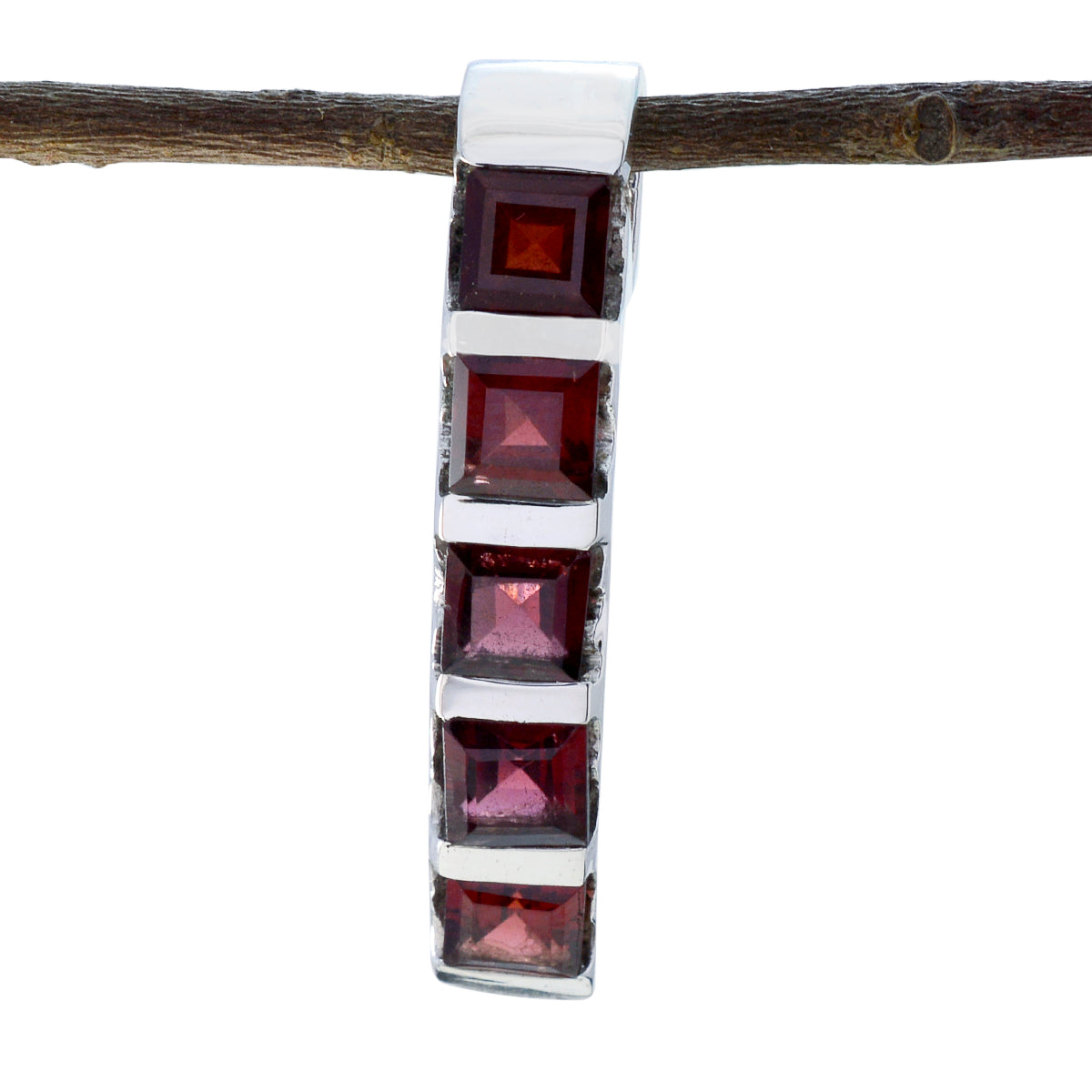 Aaliyah Red Luxurious Minimal Pendant Garnet Red Red