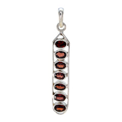Aria Red Contemporary Tiny Pendant Garnet Red Red