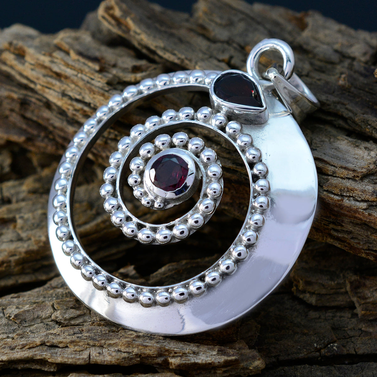 Hannah Red Bubble Statement Pendant