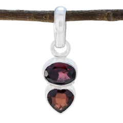 Kennedy Red Glamorous Delicate Pendant Garnet Red Red