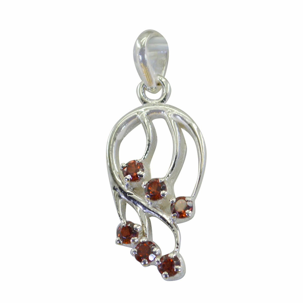 Lucia Red Heart Eye-catching Pendant Garnet Red Red