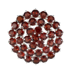 Aurora Red Boho Statement Pendant Garnet Red Red