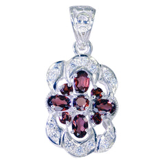Ayesha Red Sophisticated Classic Pendant Garnet Red Red