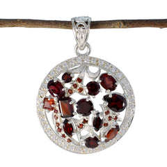 Liyana Red Engagement Statement Pendant Garnet Red Red
