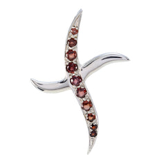 Ángeles Red Armor Dainty Pendant Garnet Red Red