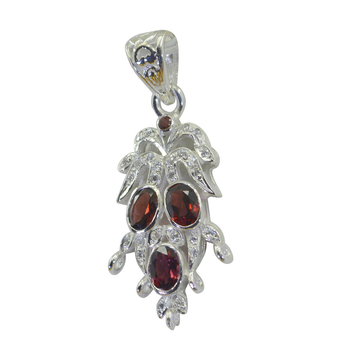 Audrey Red Eternity Eye-catching Pendant Garnet Red Red