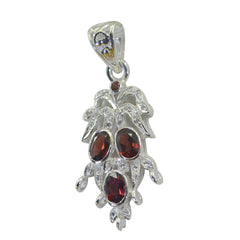 Audrey Red Eternity Eye-catching Pendant Garnet Red Red