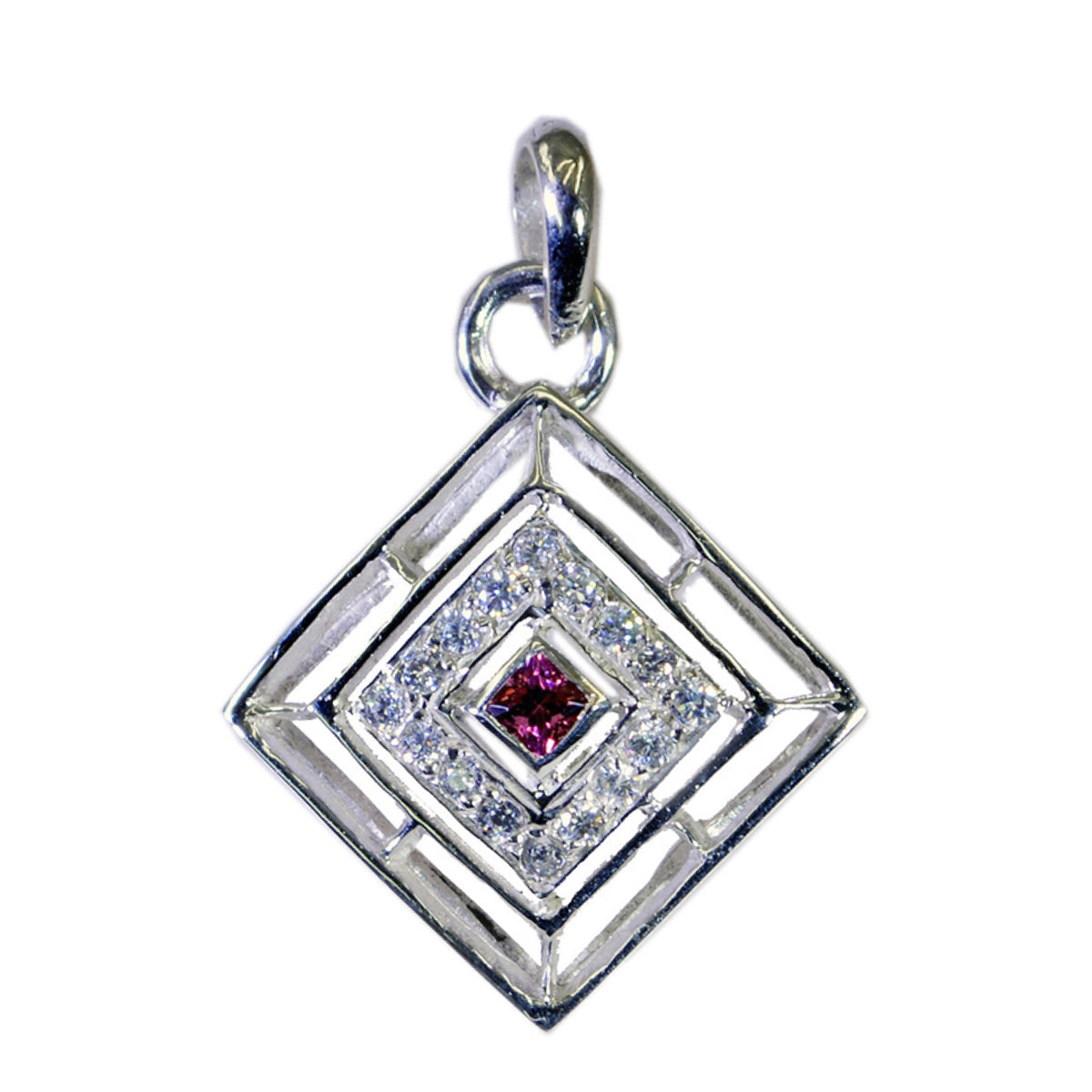 Claire Red valentine Tiny Pendant Garnet Red Red