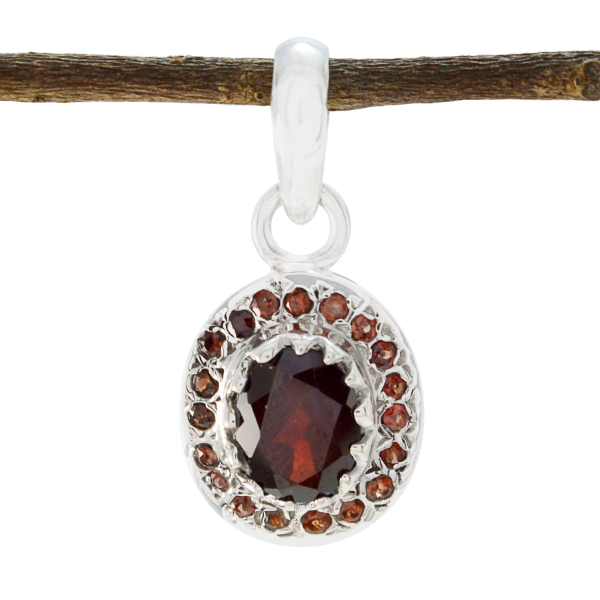 Lili Red Trendy Whisper-thin Pendant Garnet Red Red