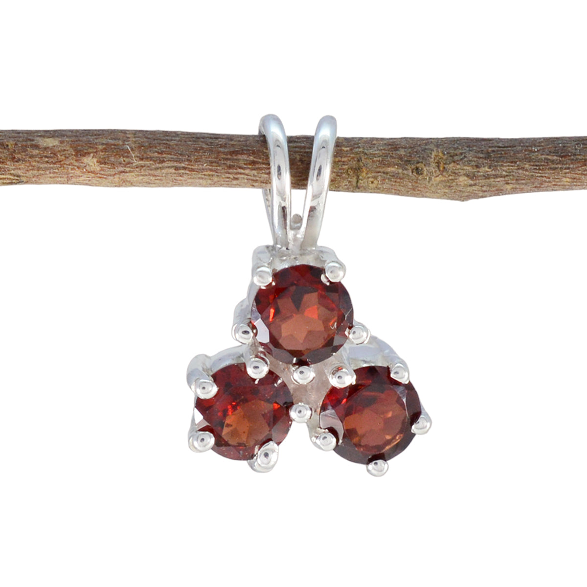 Alina Red Graceful Delicate Pendant Garnet Red Red