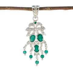 Zoey Green Armor Featherlight Pendant Green Onyx Green Green