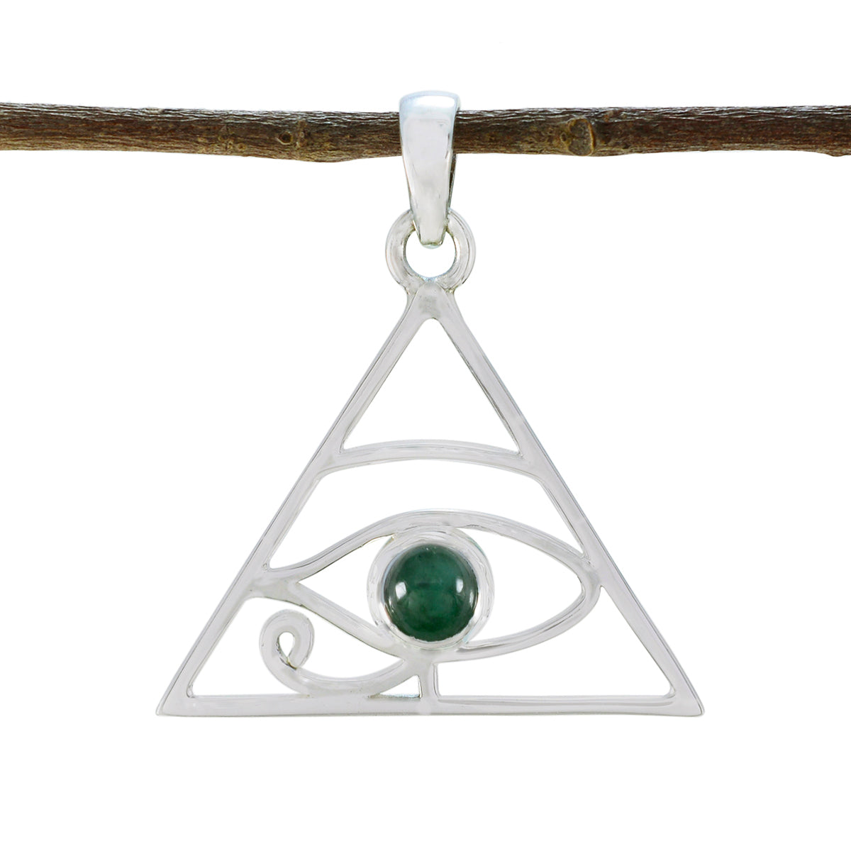 Gabriela Green Rope-Wire Whisper-thin Pendant Indian Emerald Green Green