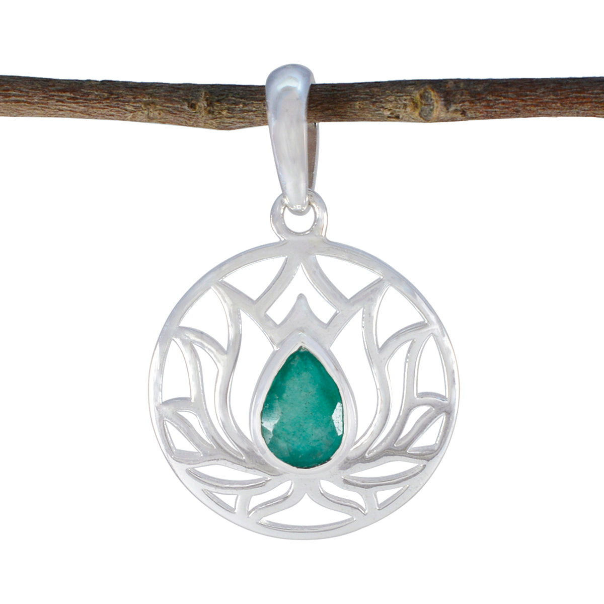 Camilla Green Rope-Wire Dainty Pendant Indian Emerald Green Green