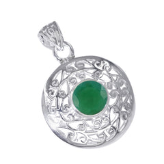 Luisa Green antique Statement Pendant Indian Emerald Green Green