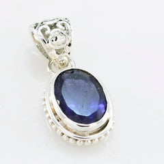 Lourdes Blue Rope-Wire Classic Pendant