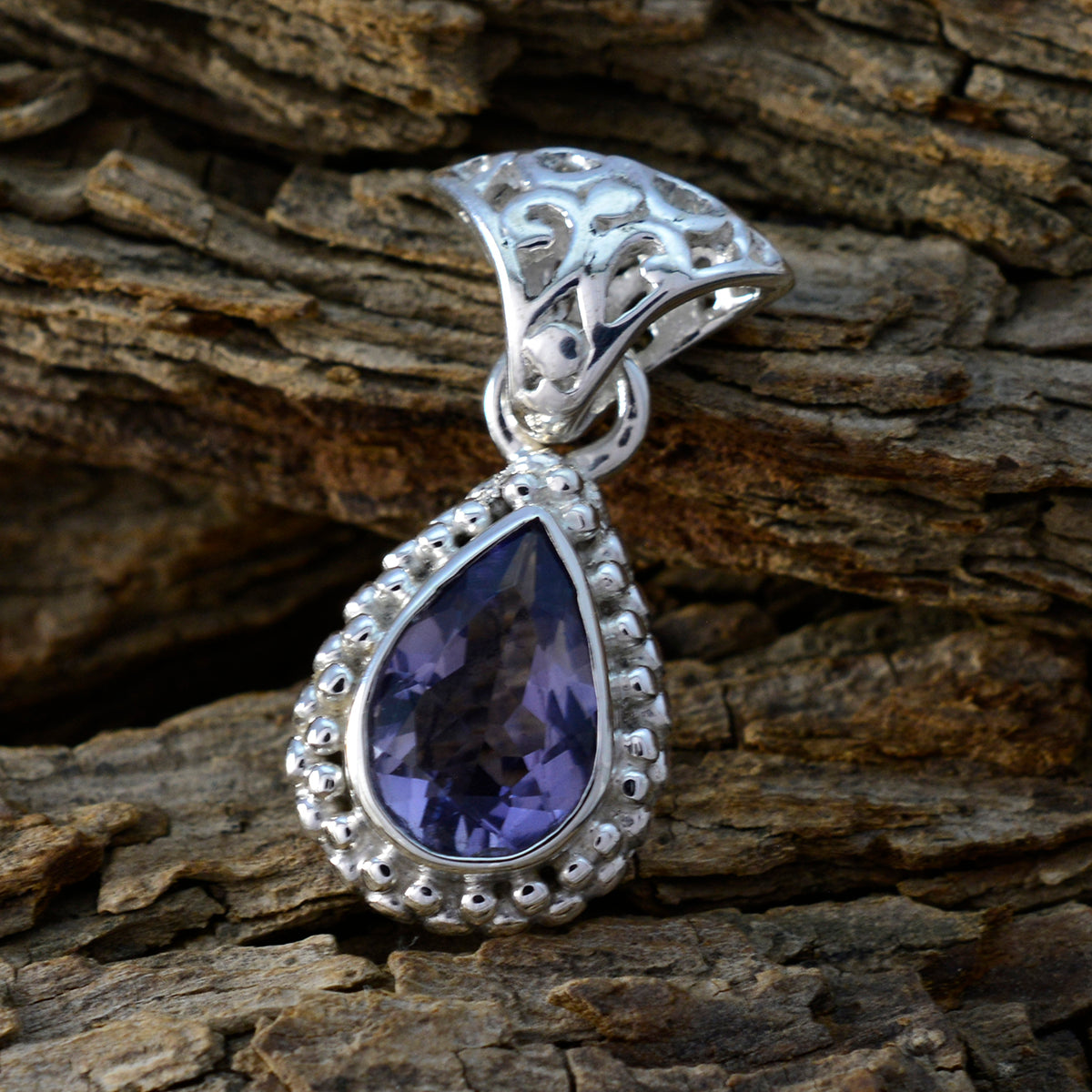 Amelia Blue Rope-Wire Featherlight Pendant
