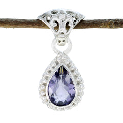 Amelia Blue Rope-Wire Featherlight Pendant Iolite Blue Blue