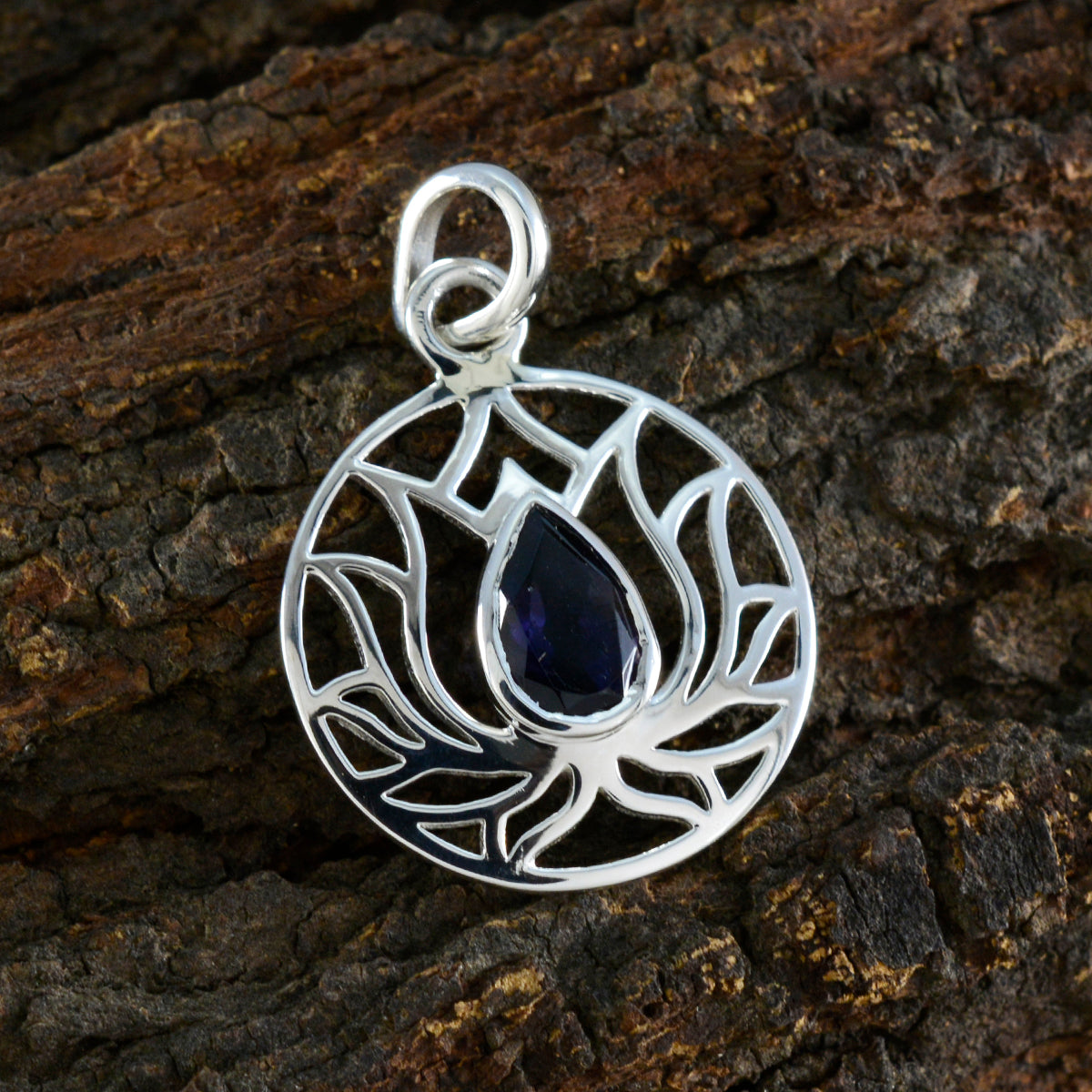Charlotte Blue Rope-Wire Dainty Pendant