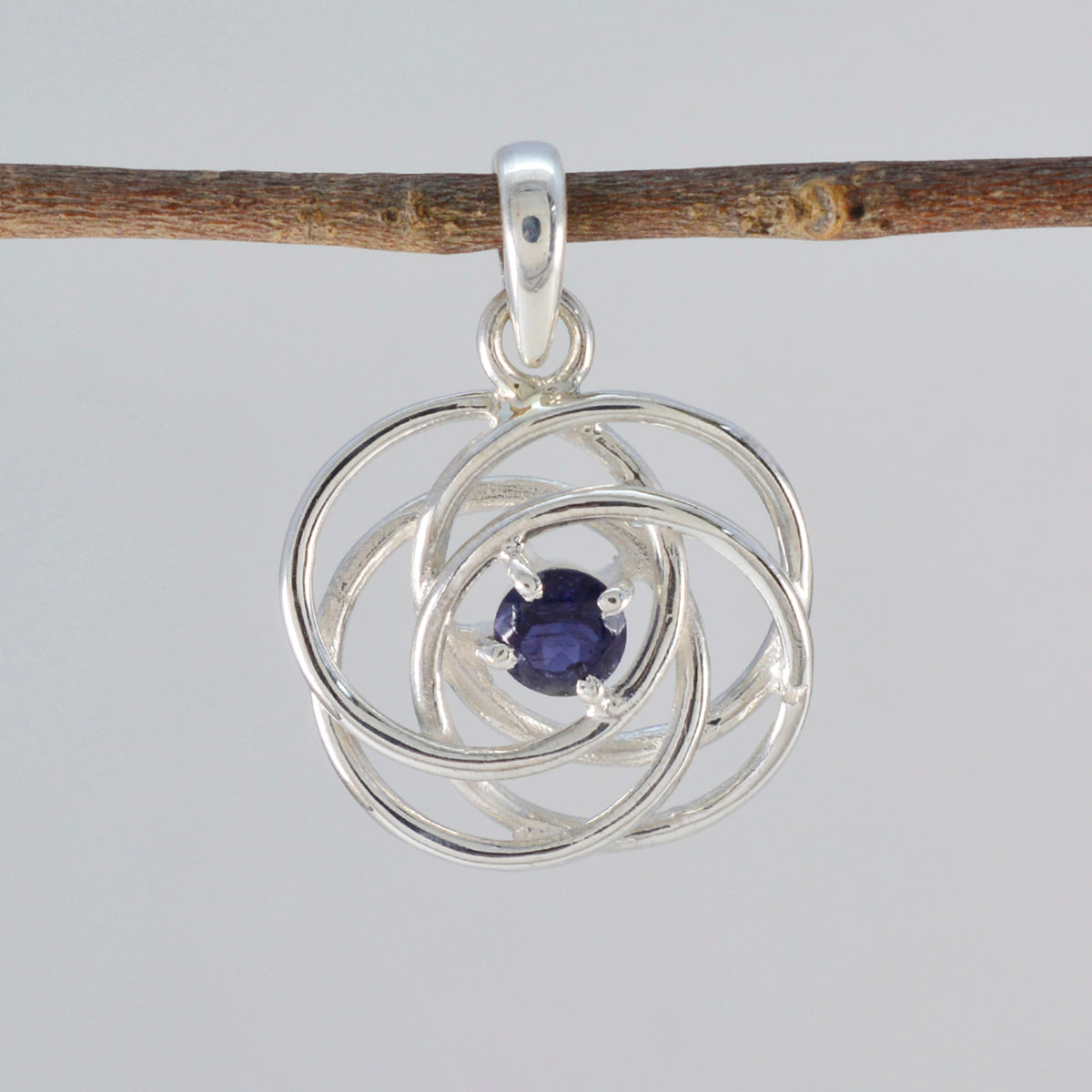 Aaliyah Blue Retro Delicate Pendant