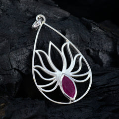 Evelyn Red Rope-Wire Dainty Pendant