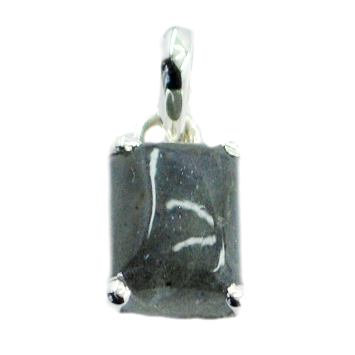 Nora Grey Heart Delicate Pendant Labradorite Grey Grey