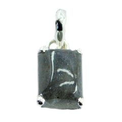 Nora Grey Heart Delicate Pendant Labradorite Grey Grey