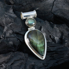 Yasmine Grey Artisan Statement Pendant