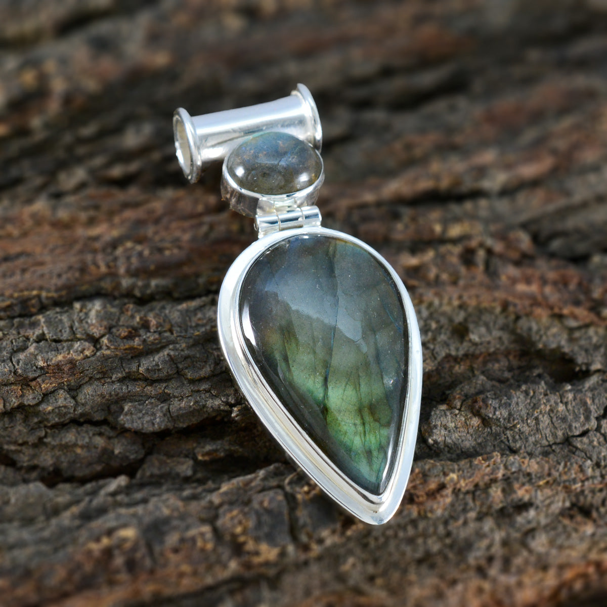 Yasmine Grey Artisan Statement Pendant