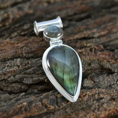 Yasmine Grey Artisan Statement Pendant