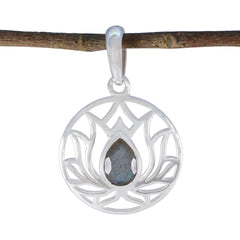 Claire Grey Rope-Wire Dainty Pendant Labradorite Grey Grey
