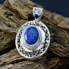 Claire Blue Art-Deco Edgy Pendant