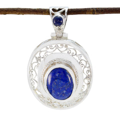 Claire Blue Art-Deco Edgy Pendant Lapis Lazuli Blue Blue