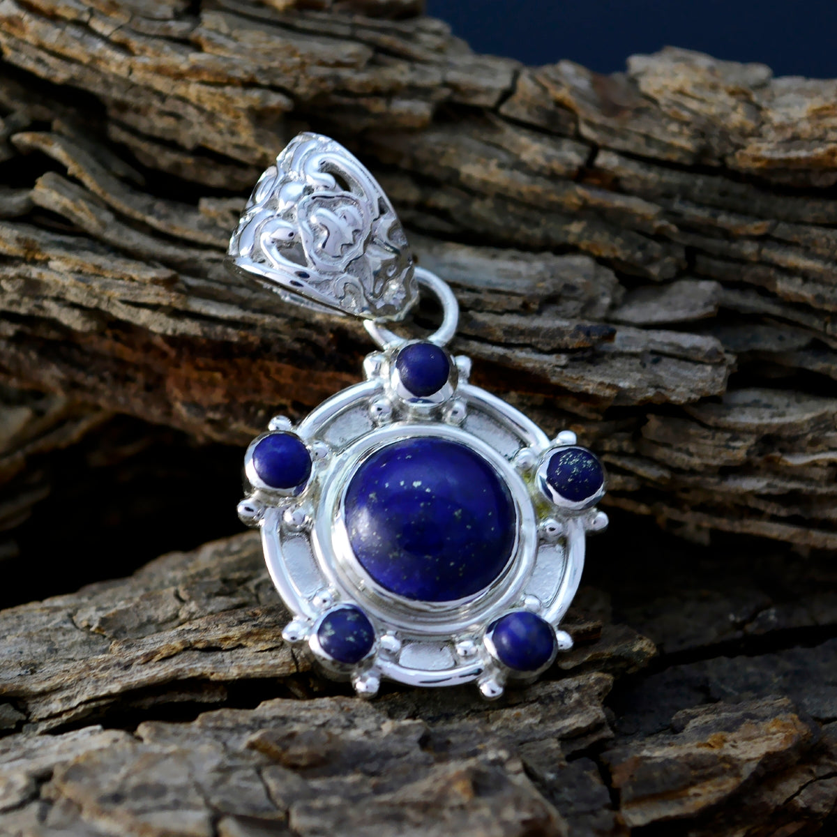 Luna Blue Contemporary Tiny Pendant